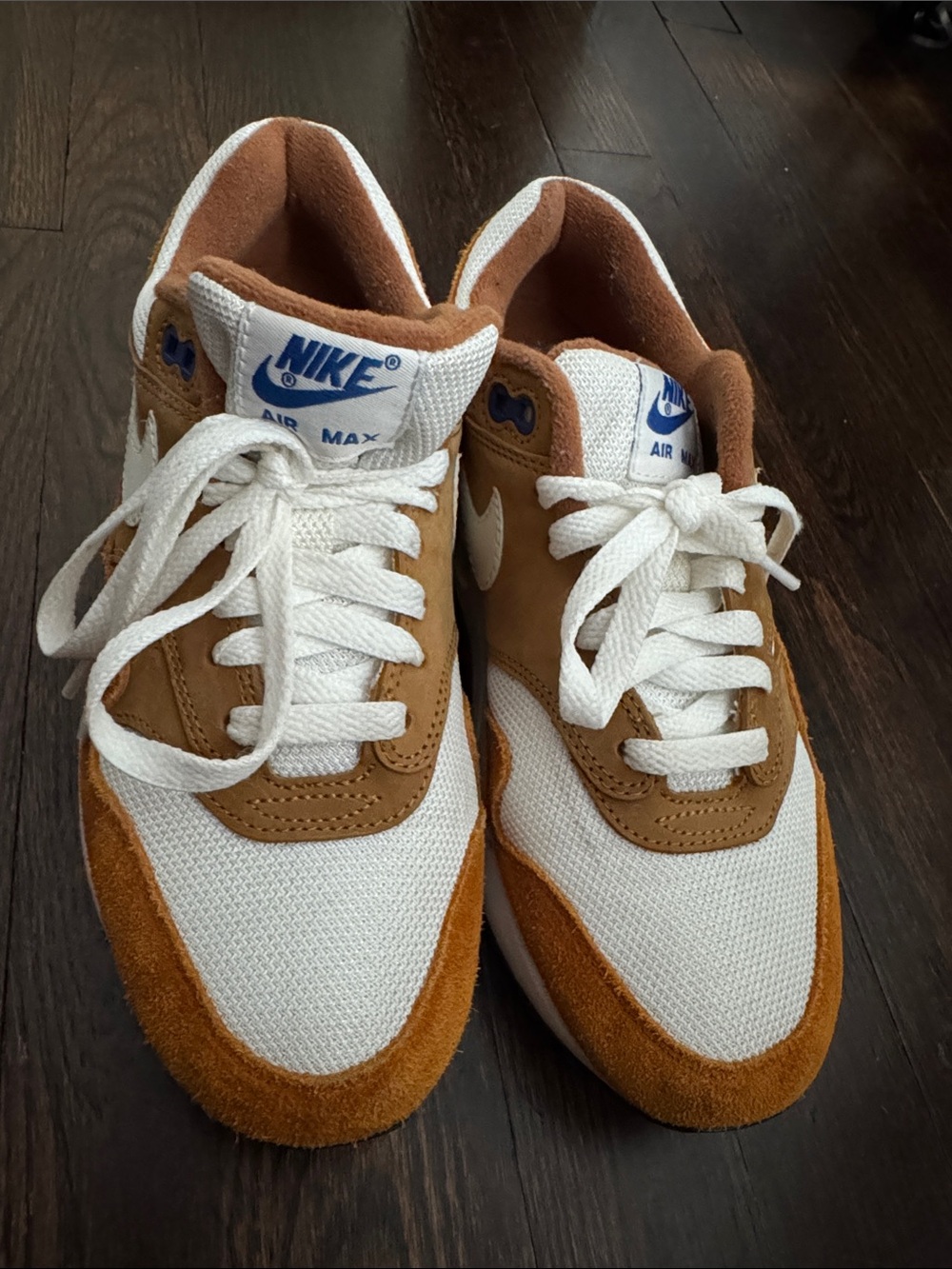 Nike Air Max Men's White, Tan and Cognac Sneakers - Picture 3 of 11